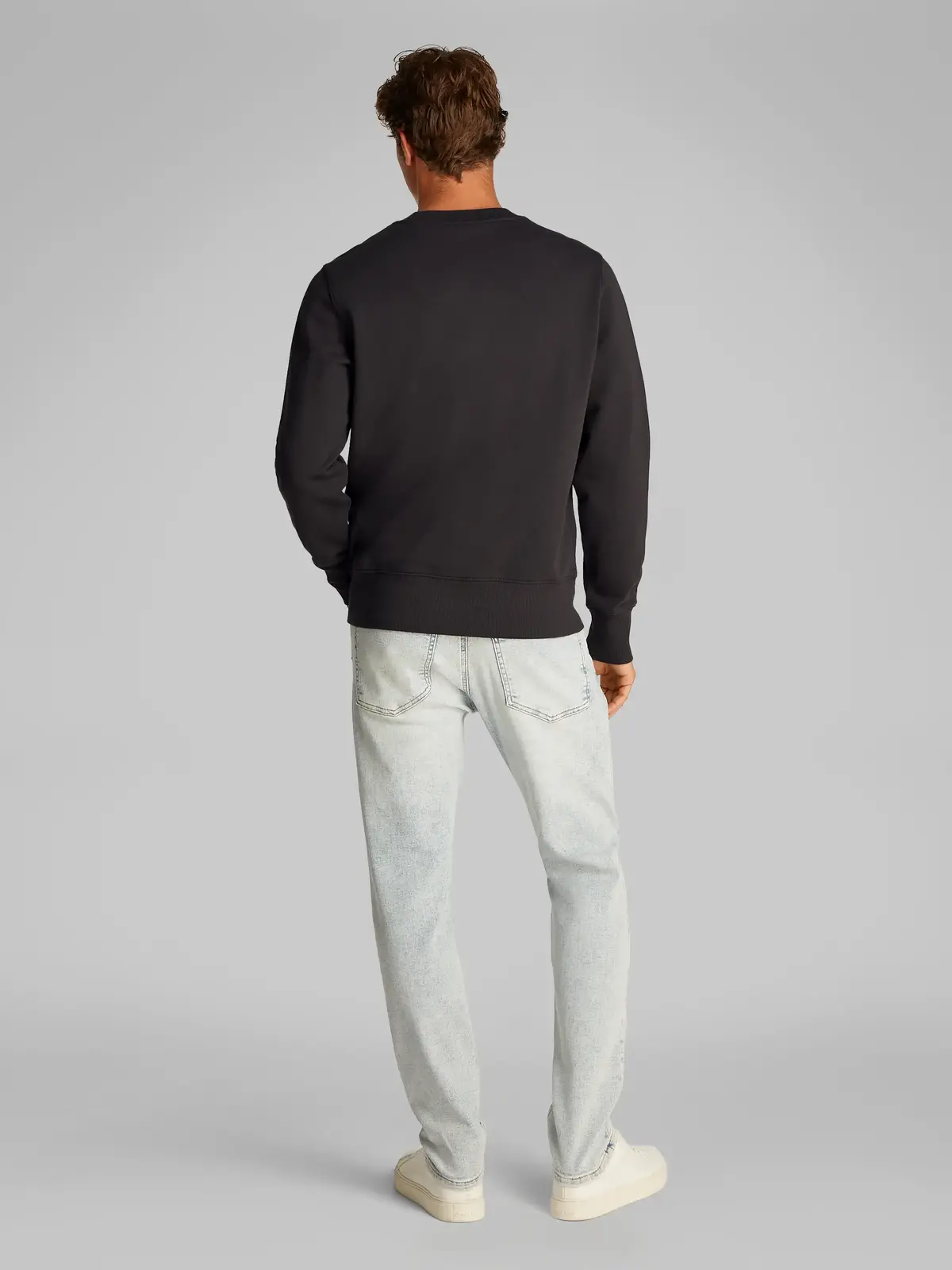 Calvin Klein LABEL C Siyah Erkek Sweatshirt
