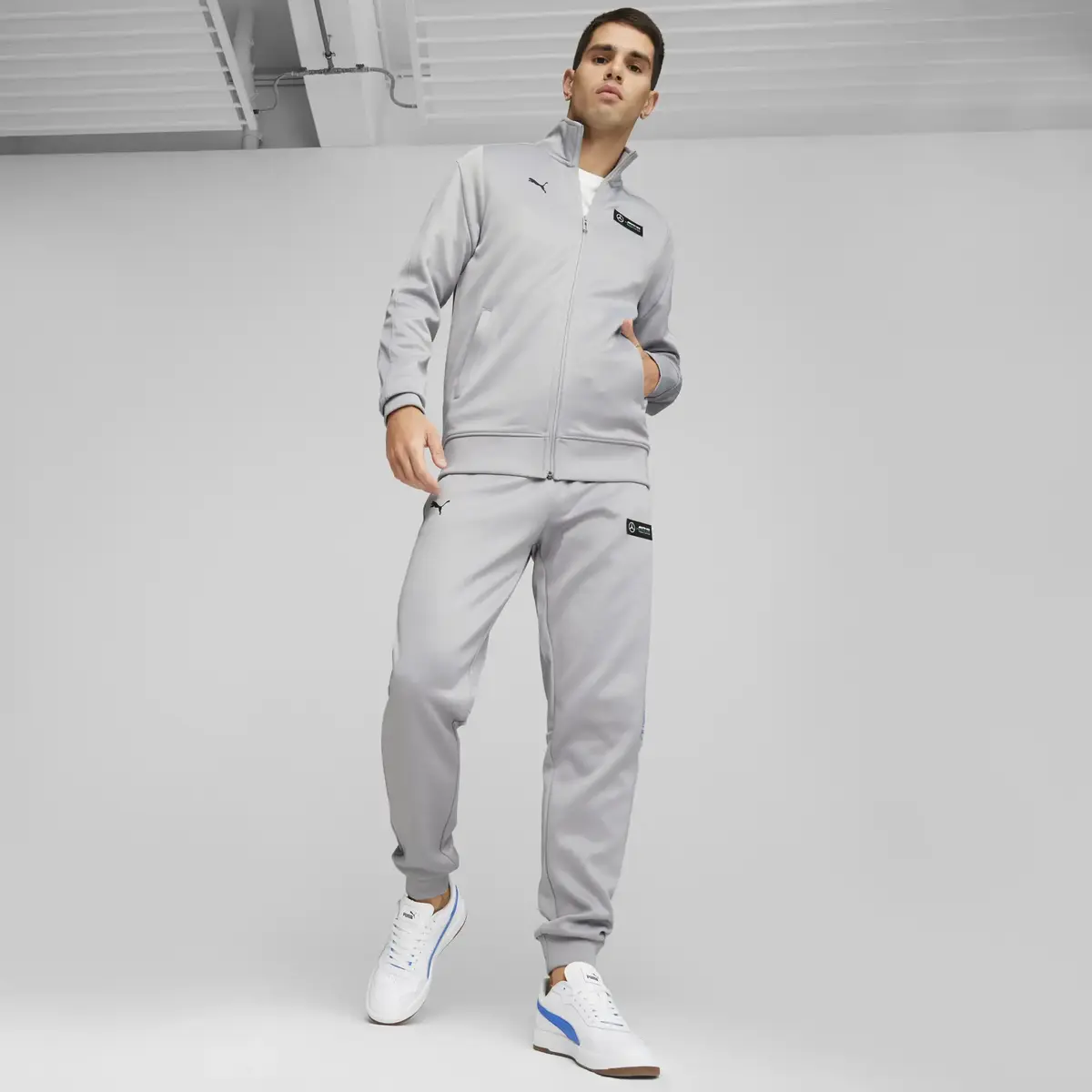 Puma MAPF1 MT7 Track Jacket Gri Erkek Fermuarlı Sweatshirt