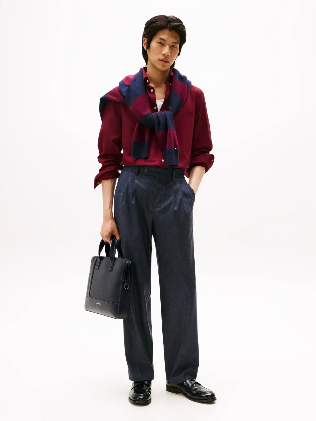 Tommy Hilfiger TH CENTRAL SLIM COMP, DW6 Siyah Erkek Çanta