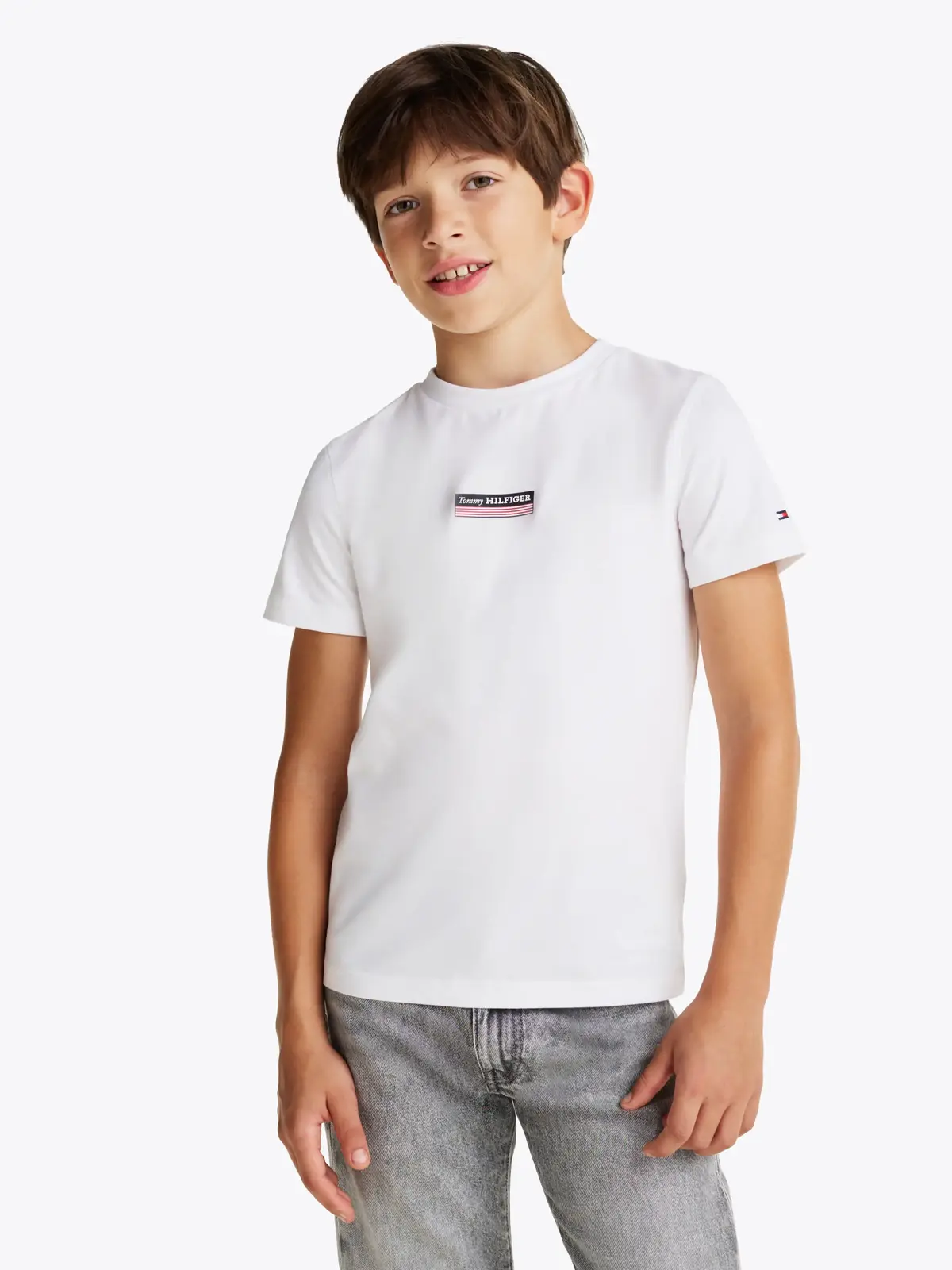 Tommy Hilfiger MONOTYPE STRIPED REG, YBR Beyaz Erkek Çocuk T-Shirt & Polo