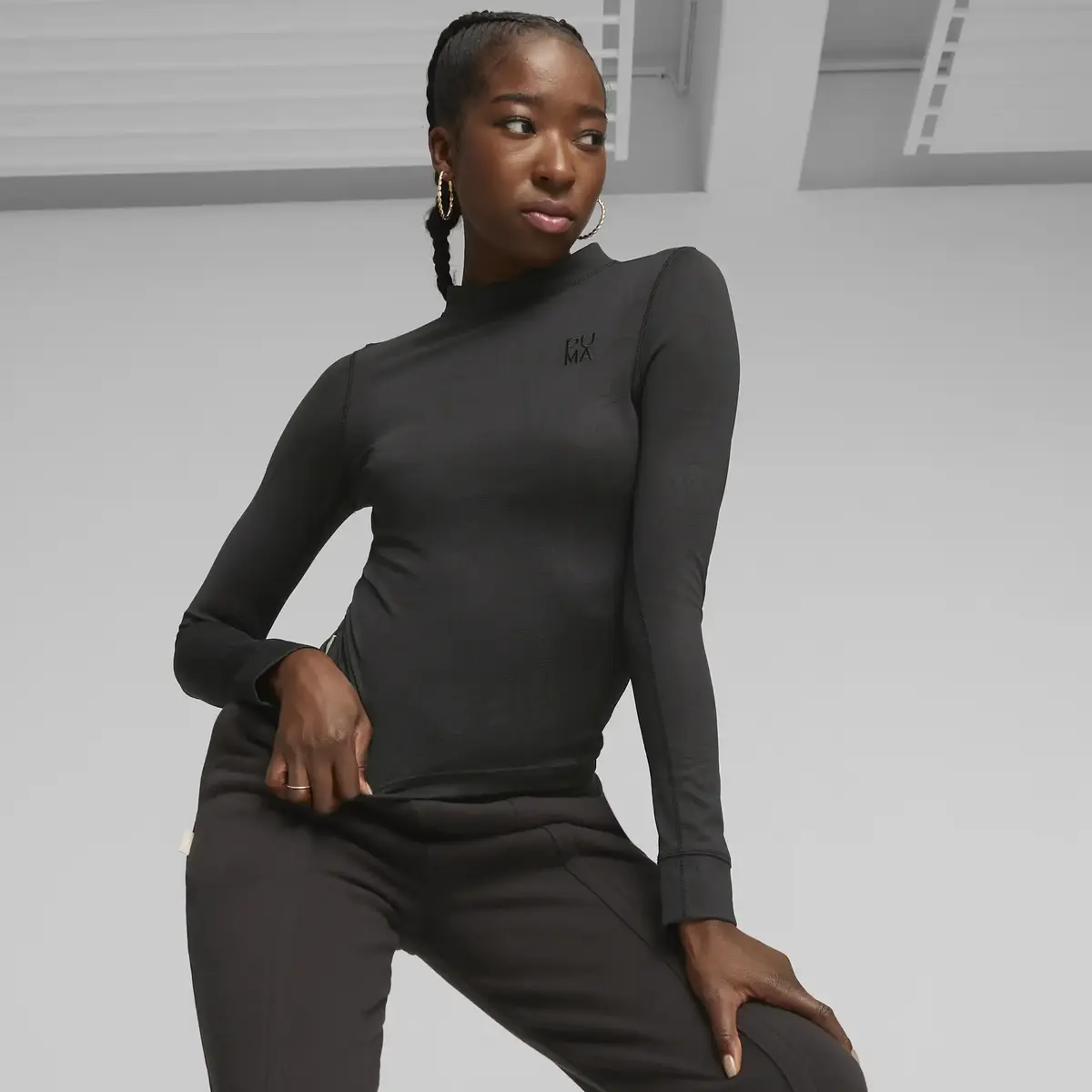 Puma INFUSE Long Sleeve Tight Top Siyah Kadın Üst