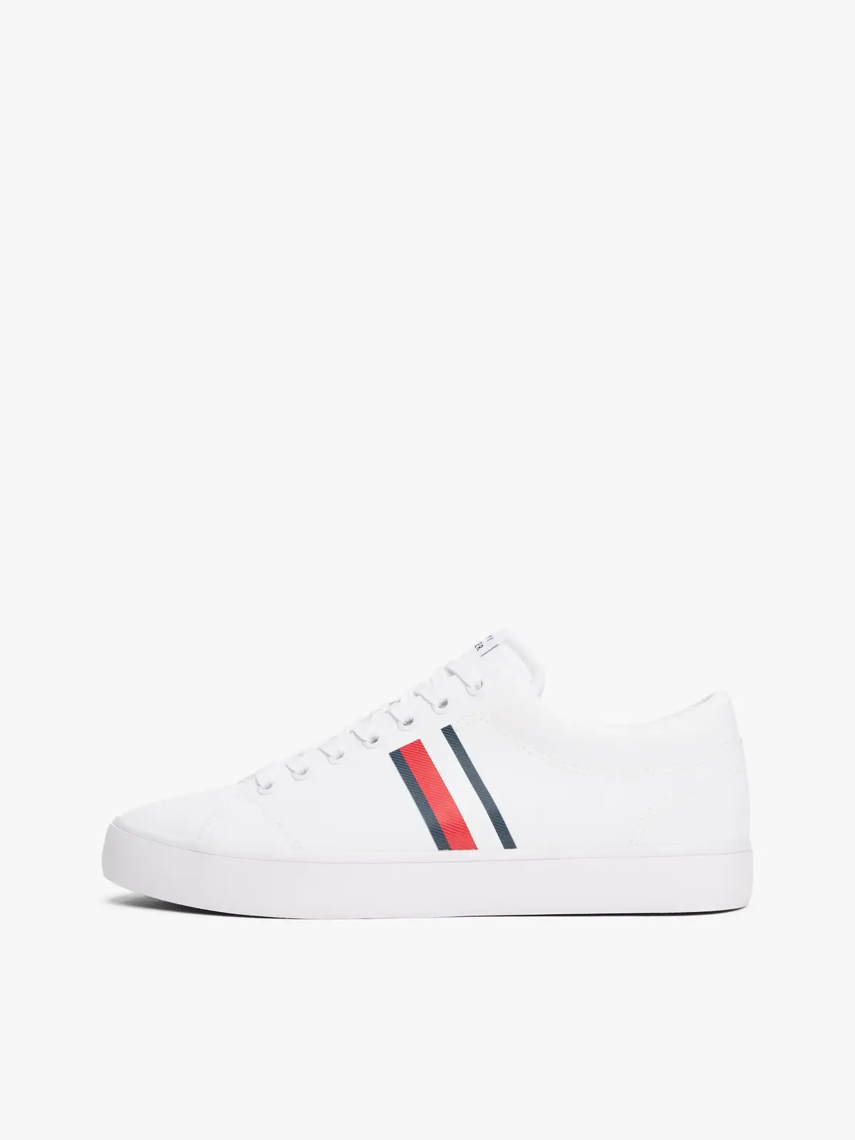 Tommy Hilfiger TH HI VULC LOW CORE, YBS Beyaz Erkek Spor Ayakkabı & Sneaker