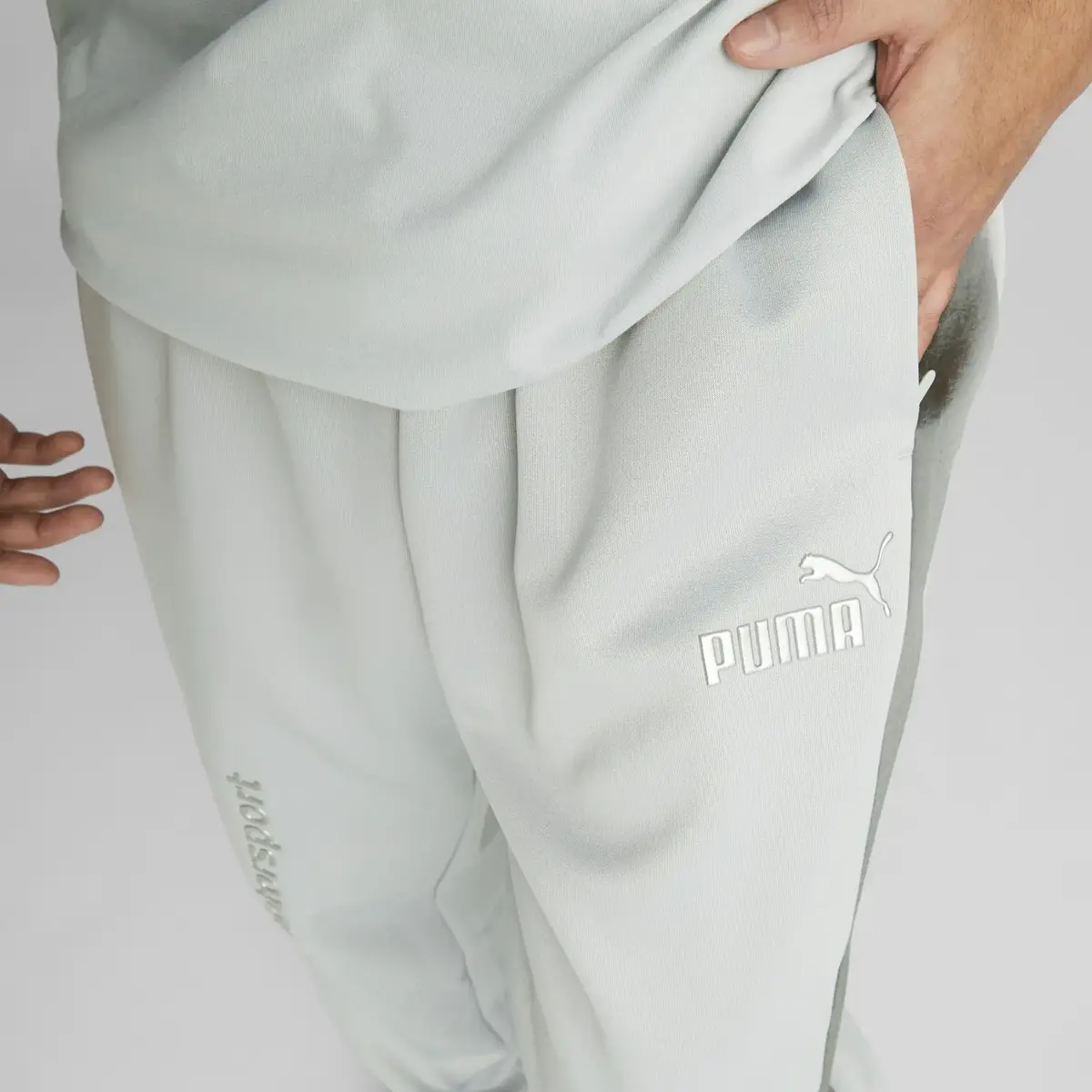 Puma BMW MMS Mono Chrome Pants Flat Erkek Gri Eşofman Altı