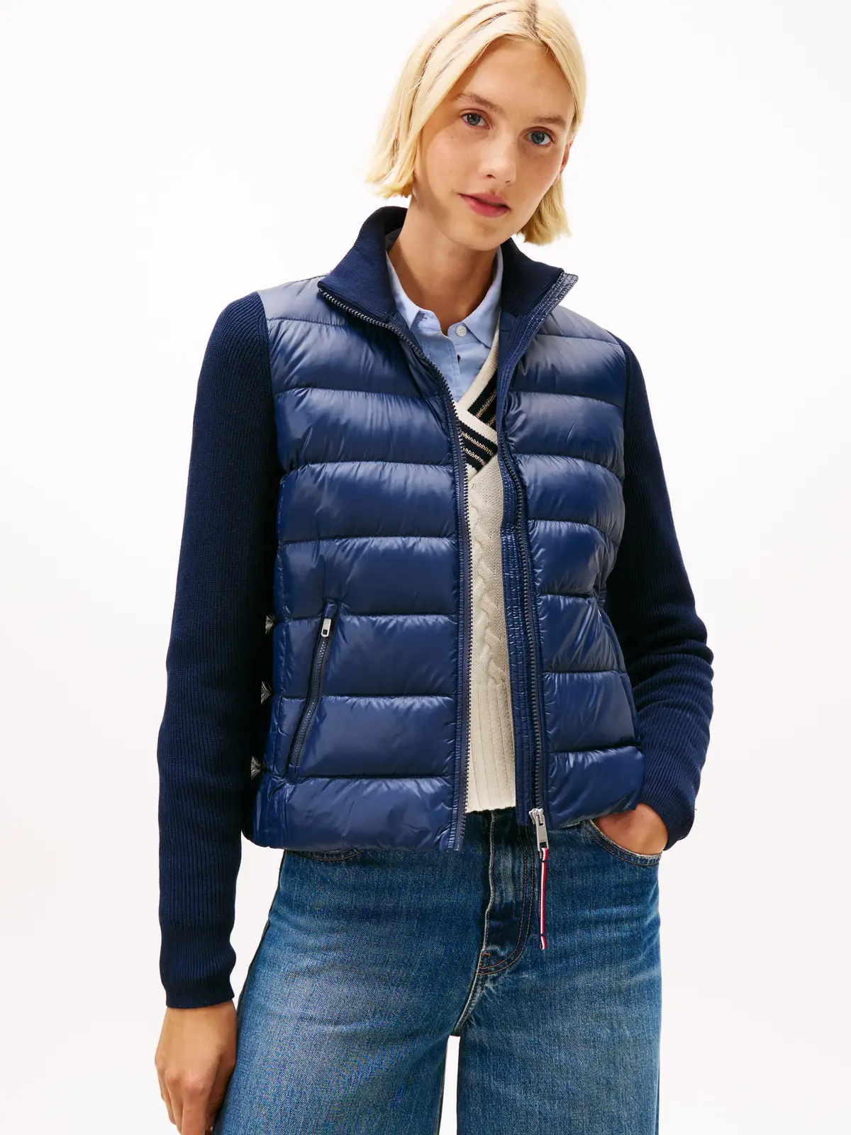 Tommy Hilfiger LW DOWN FEMININE GLO, C1G Lacivert Kadın Mont