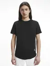 Calvin Klein BADGE TURN UP SLEEVE Erkek Siyah T-Shirt
