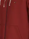 Tommy Hilfiger ESSENTIAL FLEECE ZIP  Erkek Kırmızı Fermuarlı Ceket