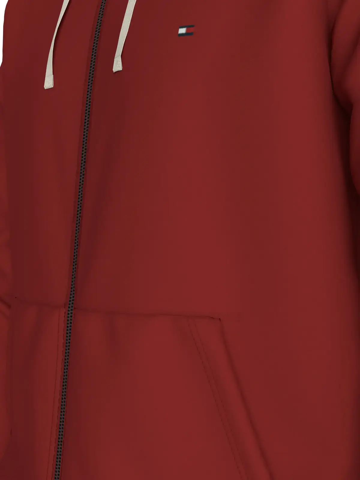 Tommy Hilfiger ESSENTIAL FLEECE ZIP  Erkek Kırmızı Fermuarlı Ceket