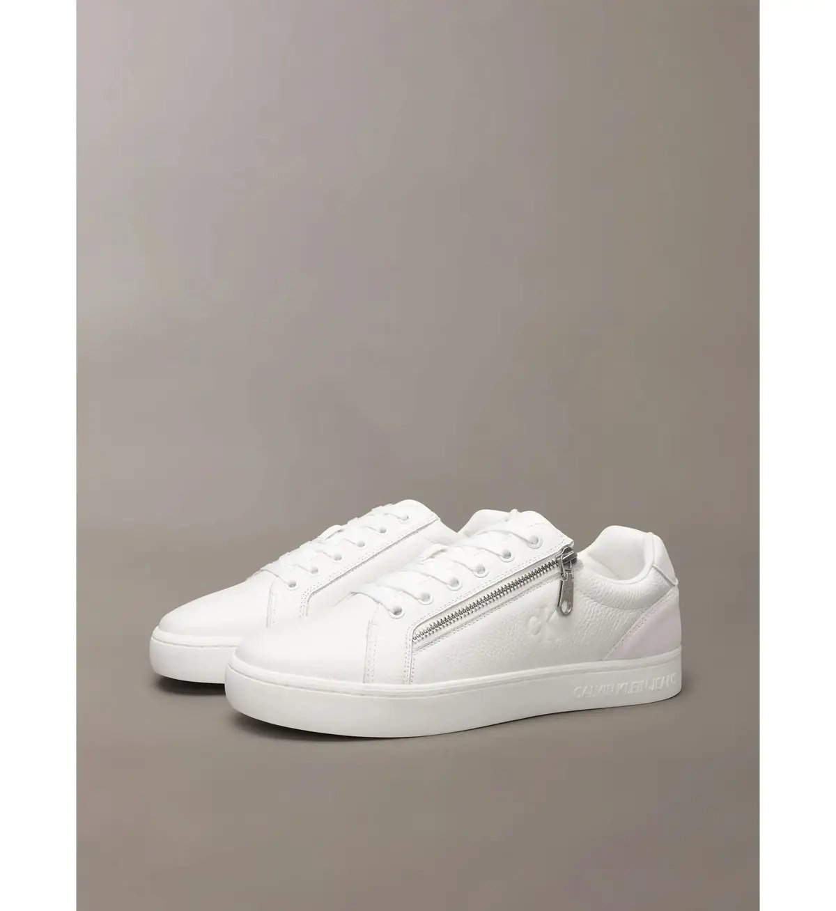 Calvin Klein CLASSIC CUPSOLE ZIP LOW IN Beyaz Erkek Günlük Spor Ayakkabı