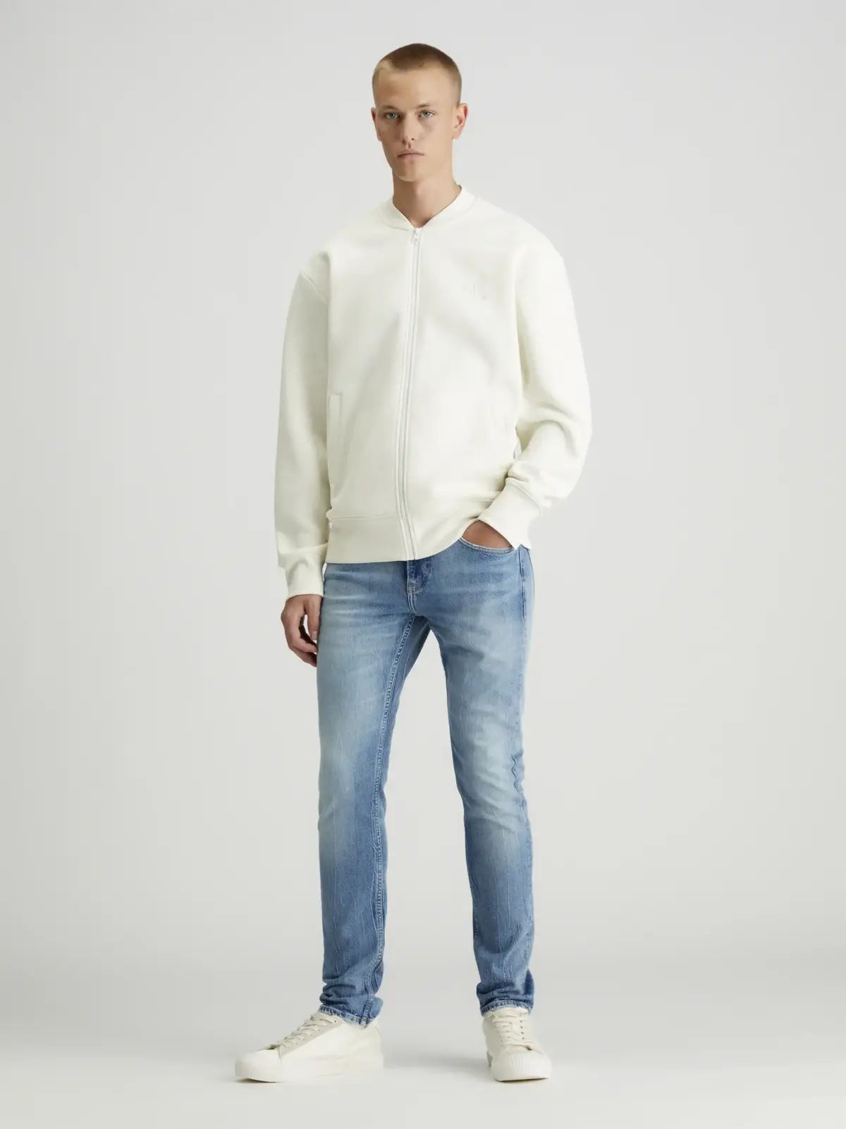 Calvin Klein SLIM Erkek Mavi Kot Pantolon