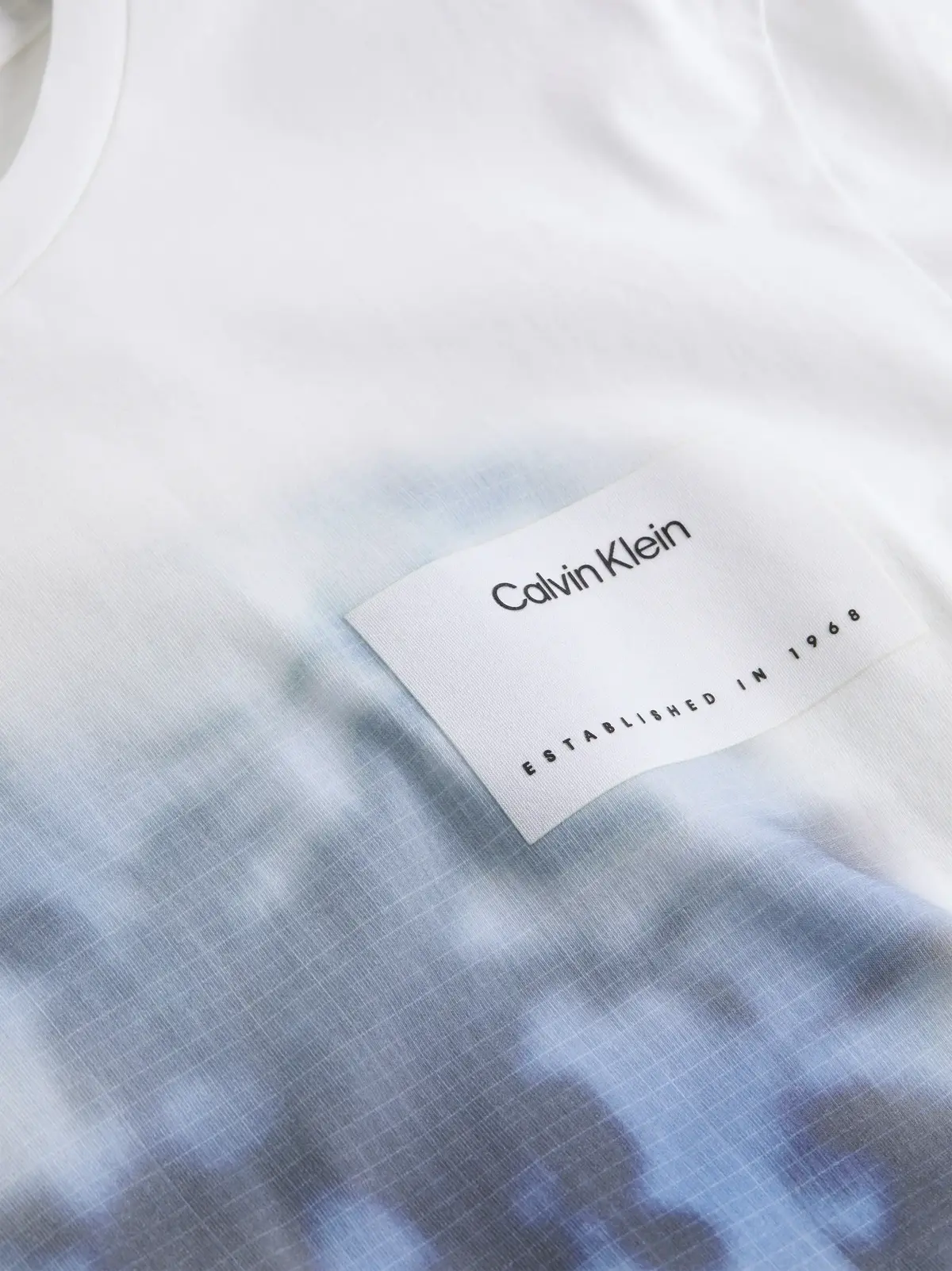 Calvin Klein LAYERED PHOTO PRINT, YAF Beyaz Erkek T-Shirt & Polo