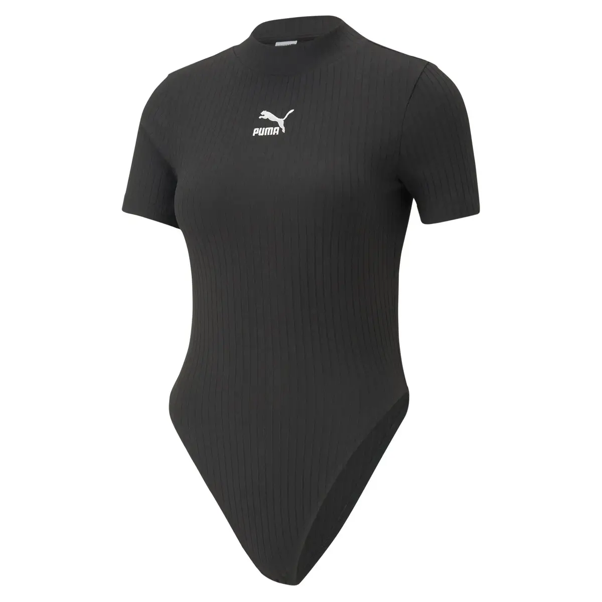 Puma CLASSICS Ribbed Bodysuit Siyah Kadın T-Shirt