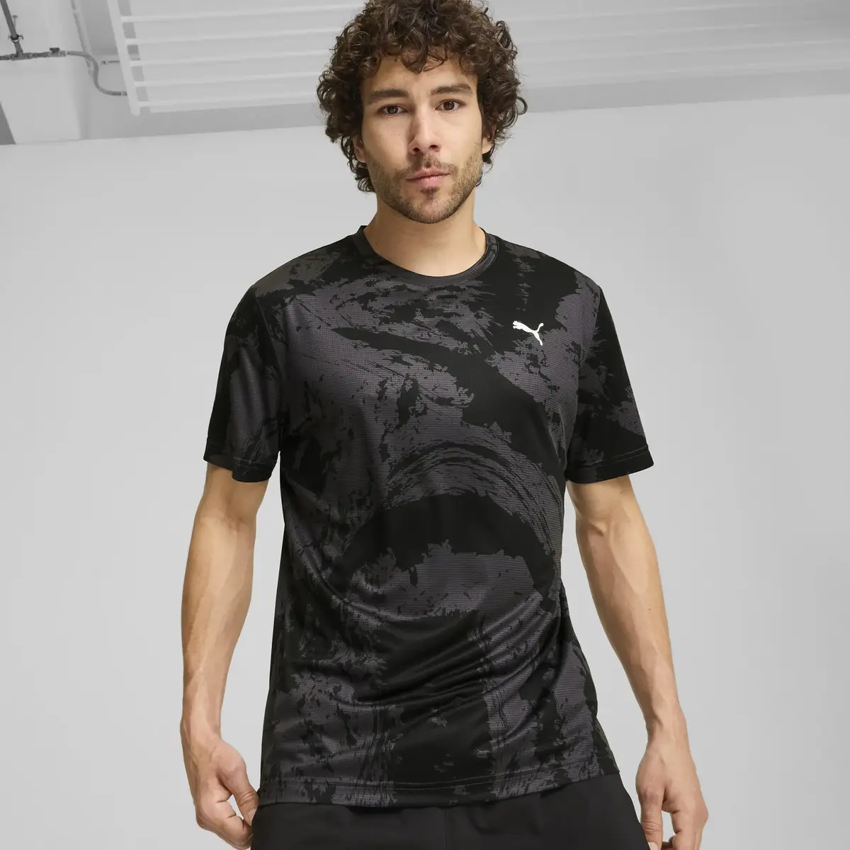 Puma Train All Day AOP Tee Siyah Erkek T-Shirt