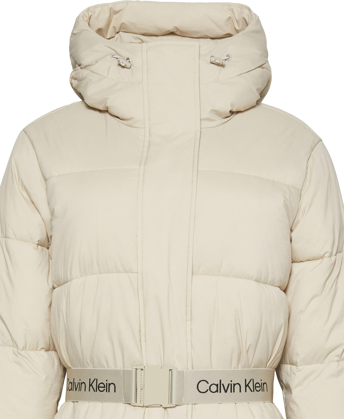 Calvin Klein BELTED MIDWEIGHT LONG PUFFER Kahverengi Kadın Mont Calvin Klein BELTED MIDWEIGHT LONG PUFFER Kahverengi Kadın Mont