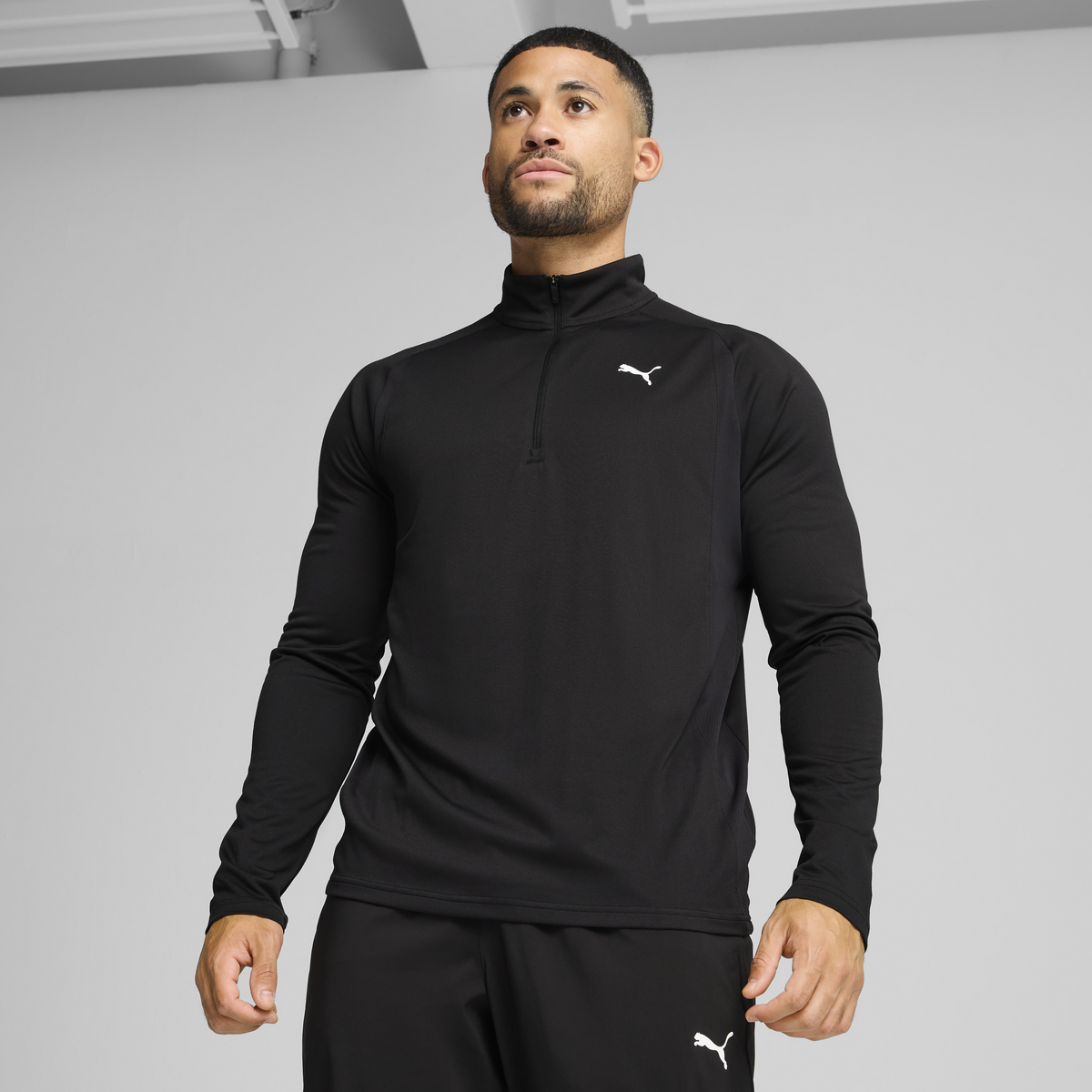 Puma TAD TECH Fabric Mix 1/4 Zip Siyah Erkek Sweatshirt
