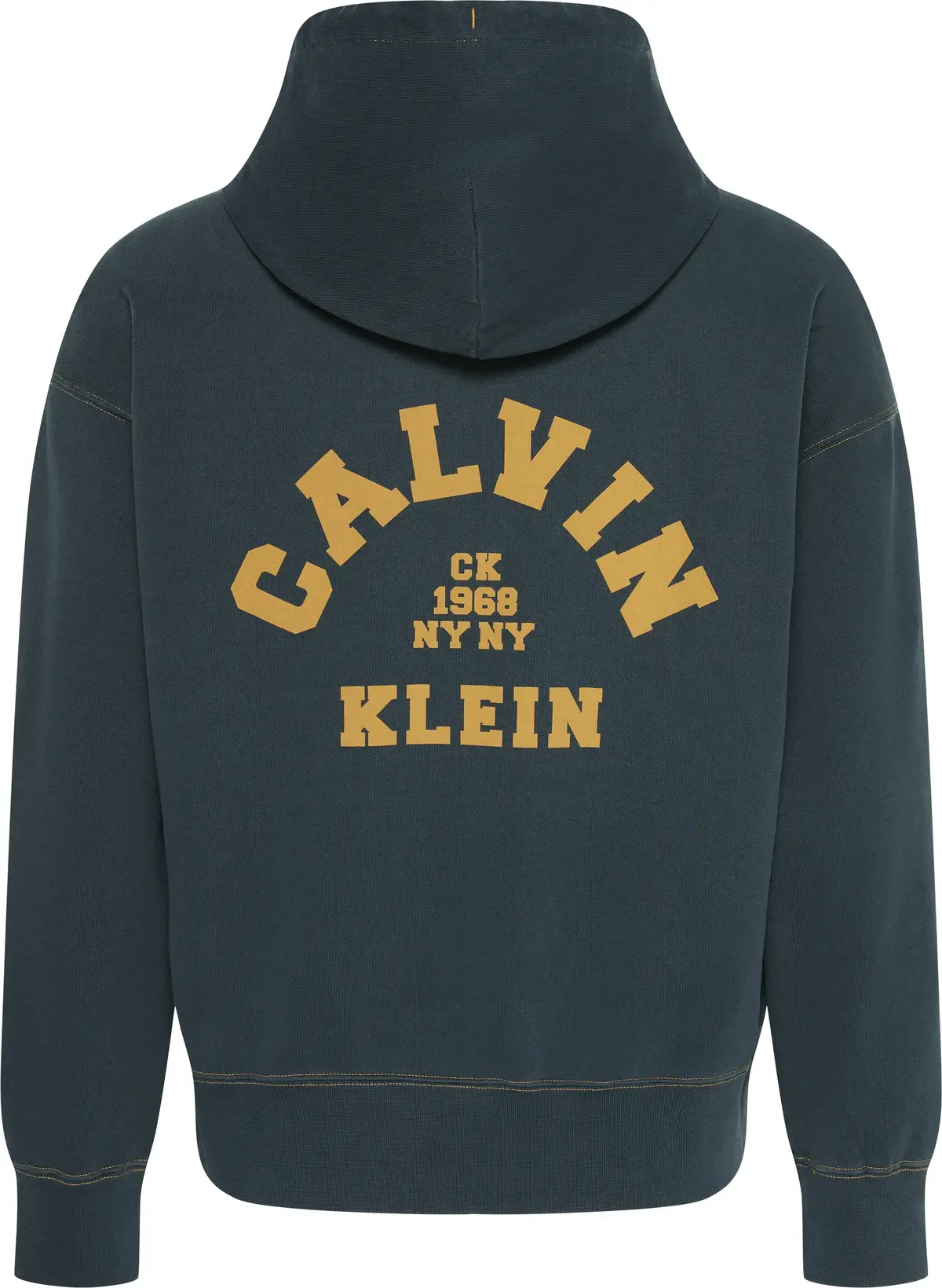Calvin Klein LS WASHED PREMIUM VINTAGE LOGO F Erkek Yeşil Fermuarlı  Sweatshirt