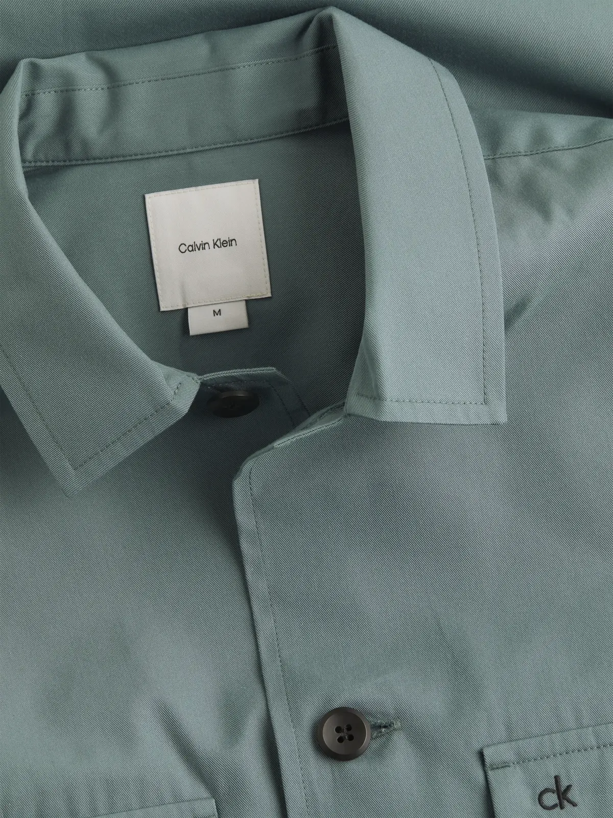 Calvin Klein COTTON BLEND OVERSHI, CFQ Yeşil Erkek Gömlek