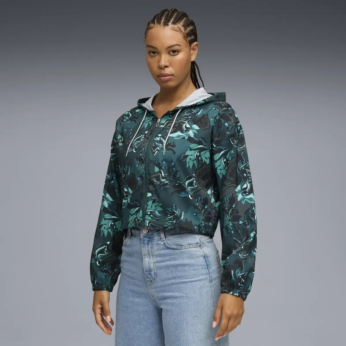 Puma W GREEN TERRAINS WOVEN JCKET Kadın Sweatshirt