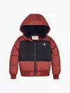 Calvin Klein CLR BLOCK PUFFER JAC Erkek Kırmızı Şişme Mont