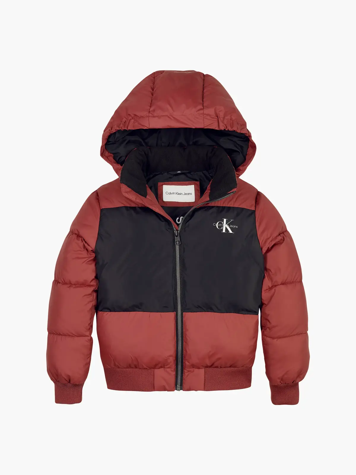Calvin Klein CLR BLOCK PUFFER JAC Erkek Kırmızı Şişme Mont