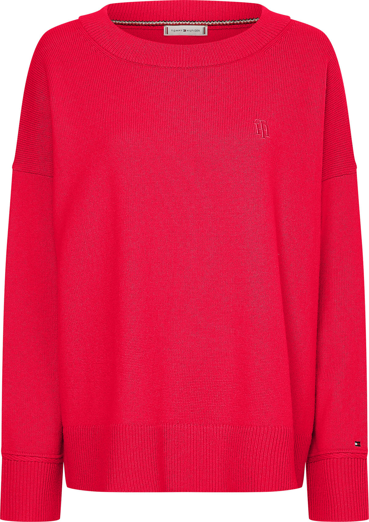 Tommy Hilfiger ALPACA RELAXED C-NK Kadın Kırmızı Kazak