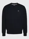 Tommy Hilfiger TJM REGULAR FLEECE C Erkek Siyah Sweatshirt