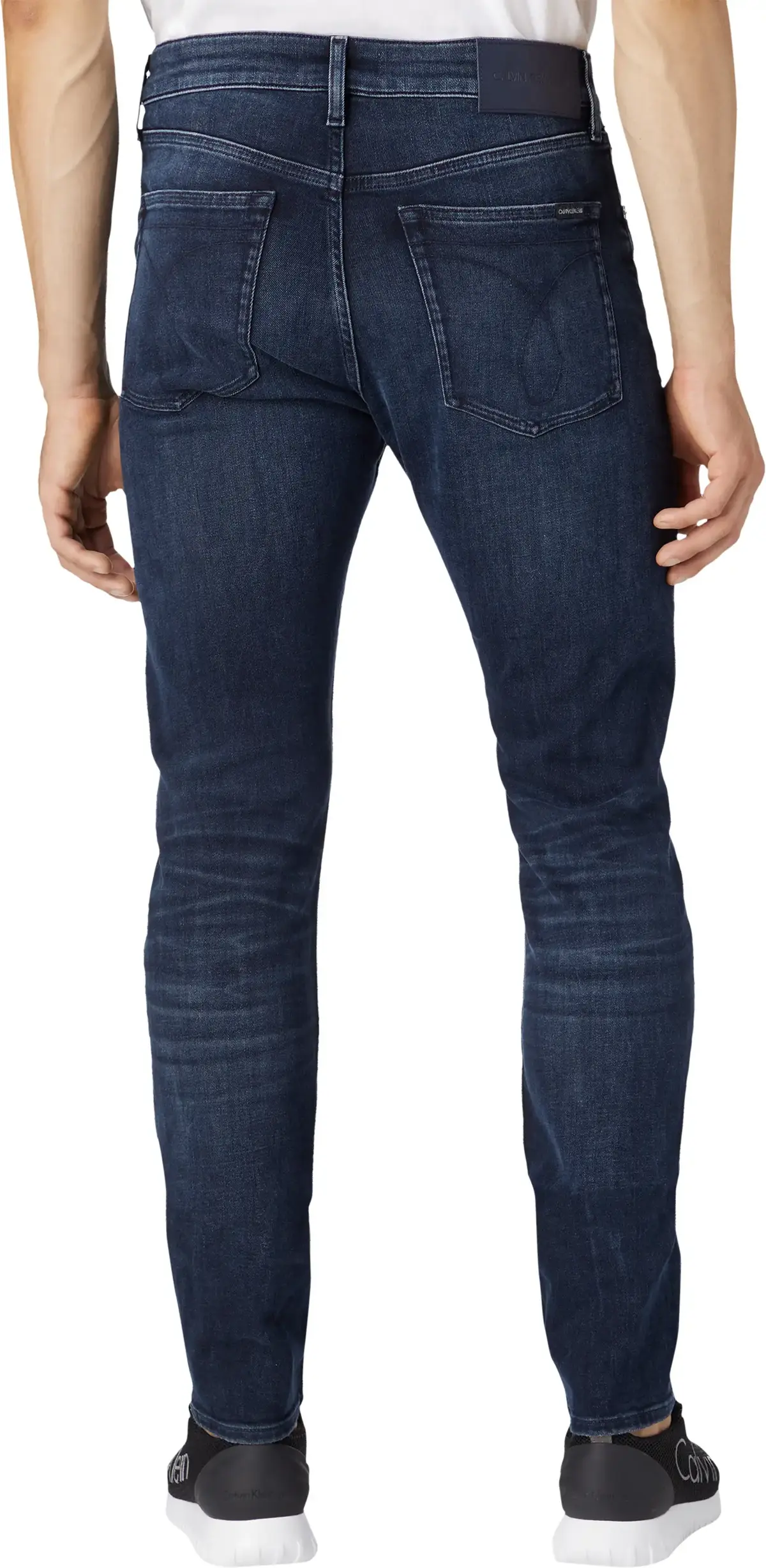 Calvin Klein SLIM TAPER Erkek mavi Kot Pantolon