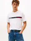 Tommy Hilfiger HILFIGER CHEST INSER, YBR Beyaz Erkek T-Shirt & Polo
