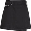 Calvin Klein DENIM MINI WRAP SKIRT SOFT BLACK Siyah Kadın Etek Calvin Klein DENIM MINI WRAP SKIRT SOFT BLACK Siyah Kadın Etek