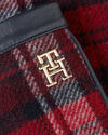Tommy Hilfiger TOMMY CHECK LEATHER Kadın Kırmızı Eldiven