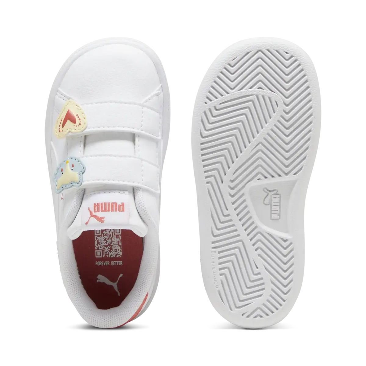 Puma Smash 3.0 Badges V Inf Beyaz Bebek/Çocuk Spor Ayakkabı