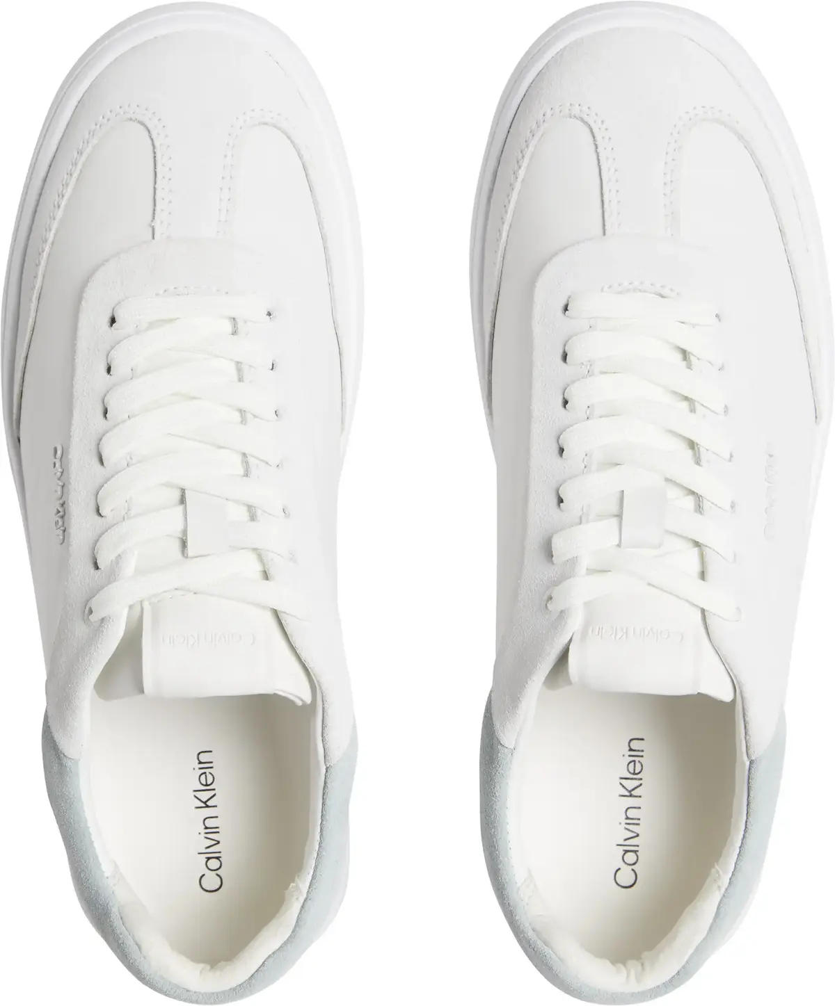 Calvin Klein CUPSOLE LACE UP - LT, 02W Beyaz Kadın Spor Ayakkabı & Sneaker
