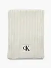 Calvin Klein MONOGRAM RIB SCARF Erkek Krem Atkı
