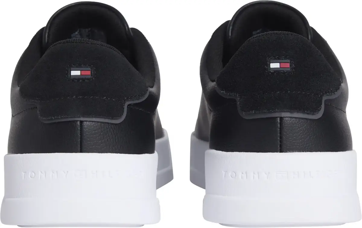 Tommy Hilfiger TH COURT LTH DETAIL, BDS Siyah Erkek Spor Ayakkabı & Sneaker
