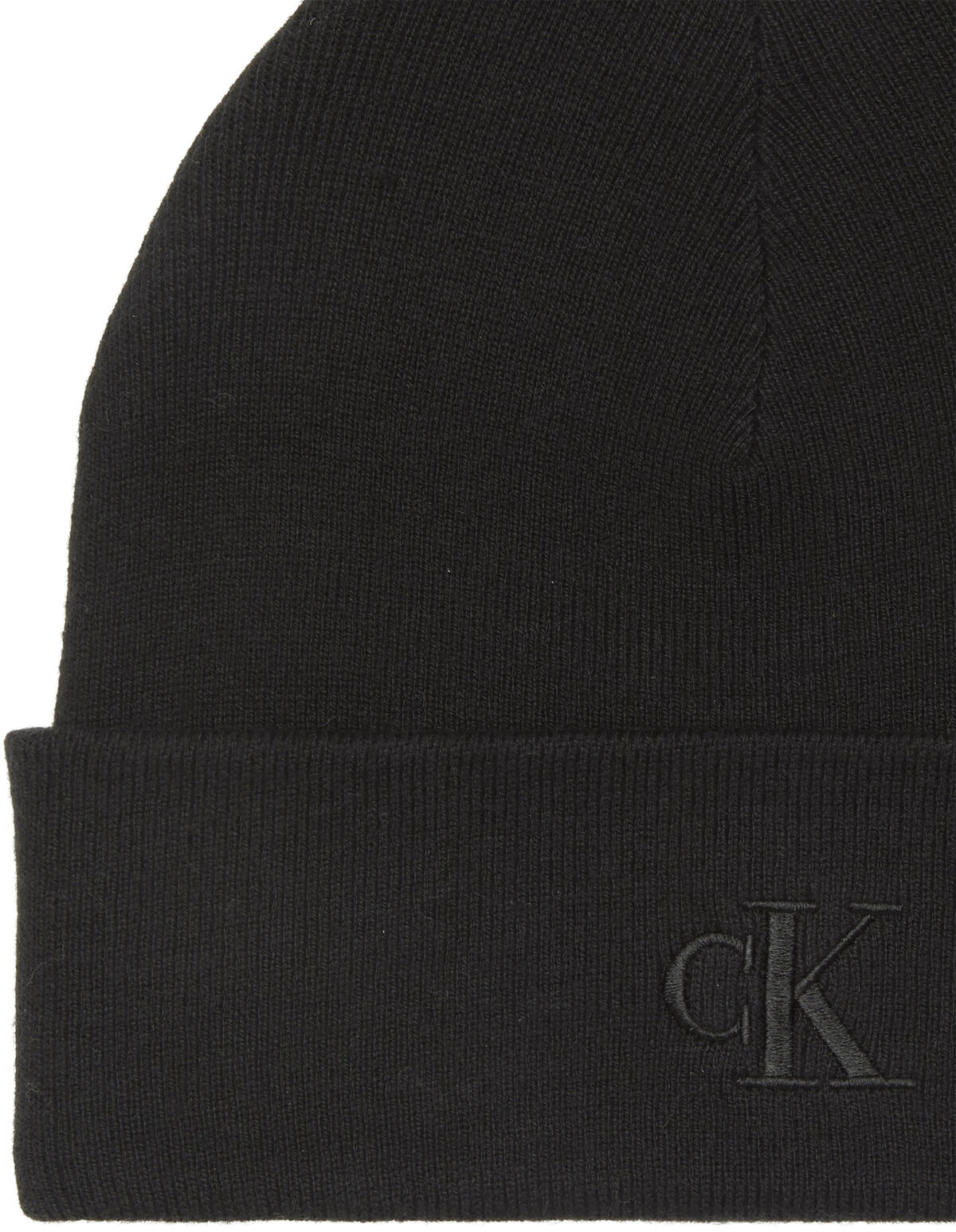 Calvin Klein CK FINE RIB BEANIE Siyah Erkek Bere
