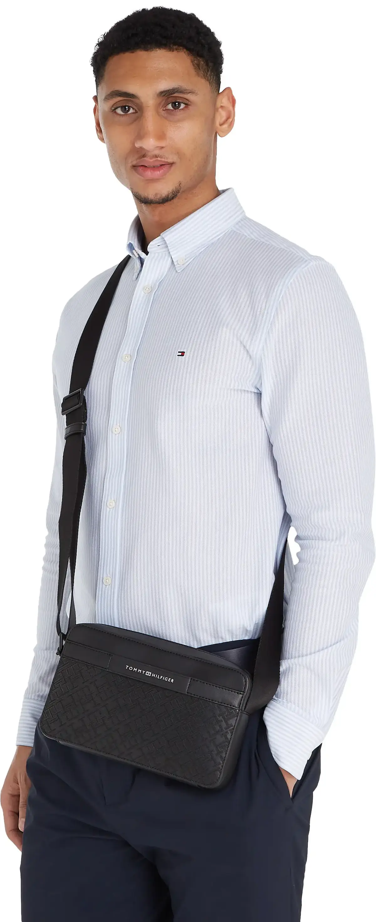 Tommy Hilfiger TH MONOGRAM EW REPOR, BDS Siyah Erkek Çanta