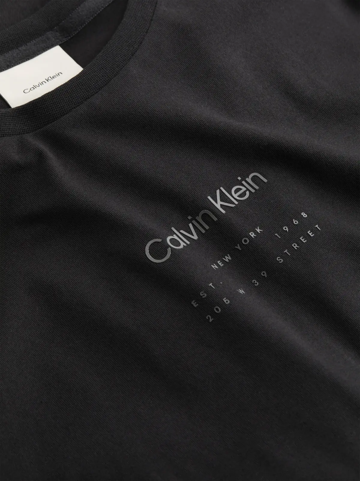 Calvin Klein RAISED EDITORIAL LOG, BEH Siyah Erkek T-Shirt & Polo