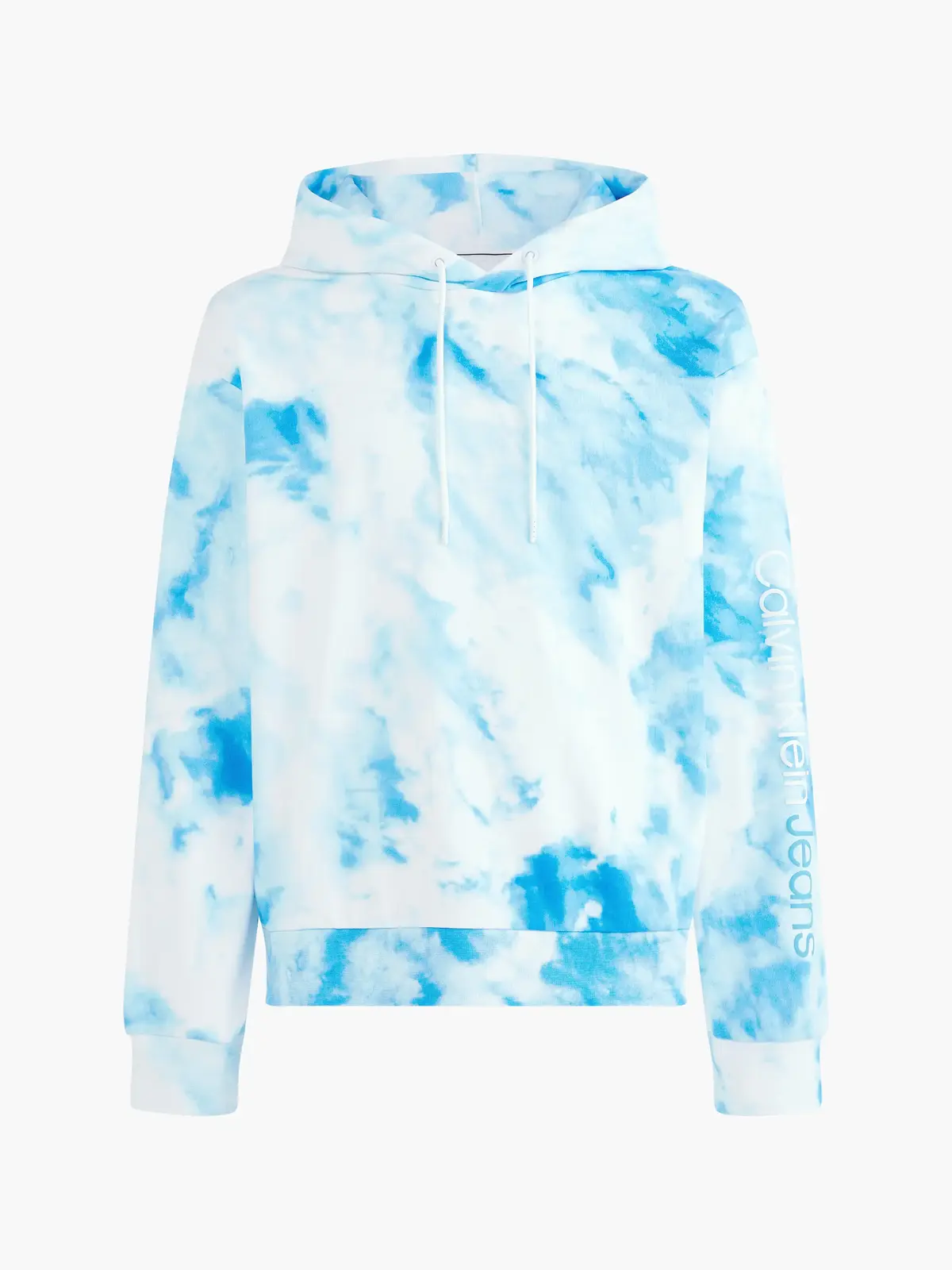 Calvin Klein SUMMER SPLASH AOP HO Erkek Mavi Hoodie