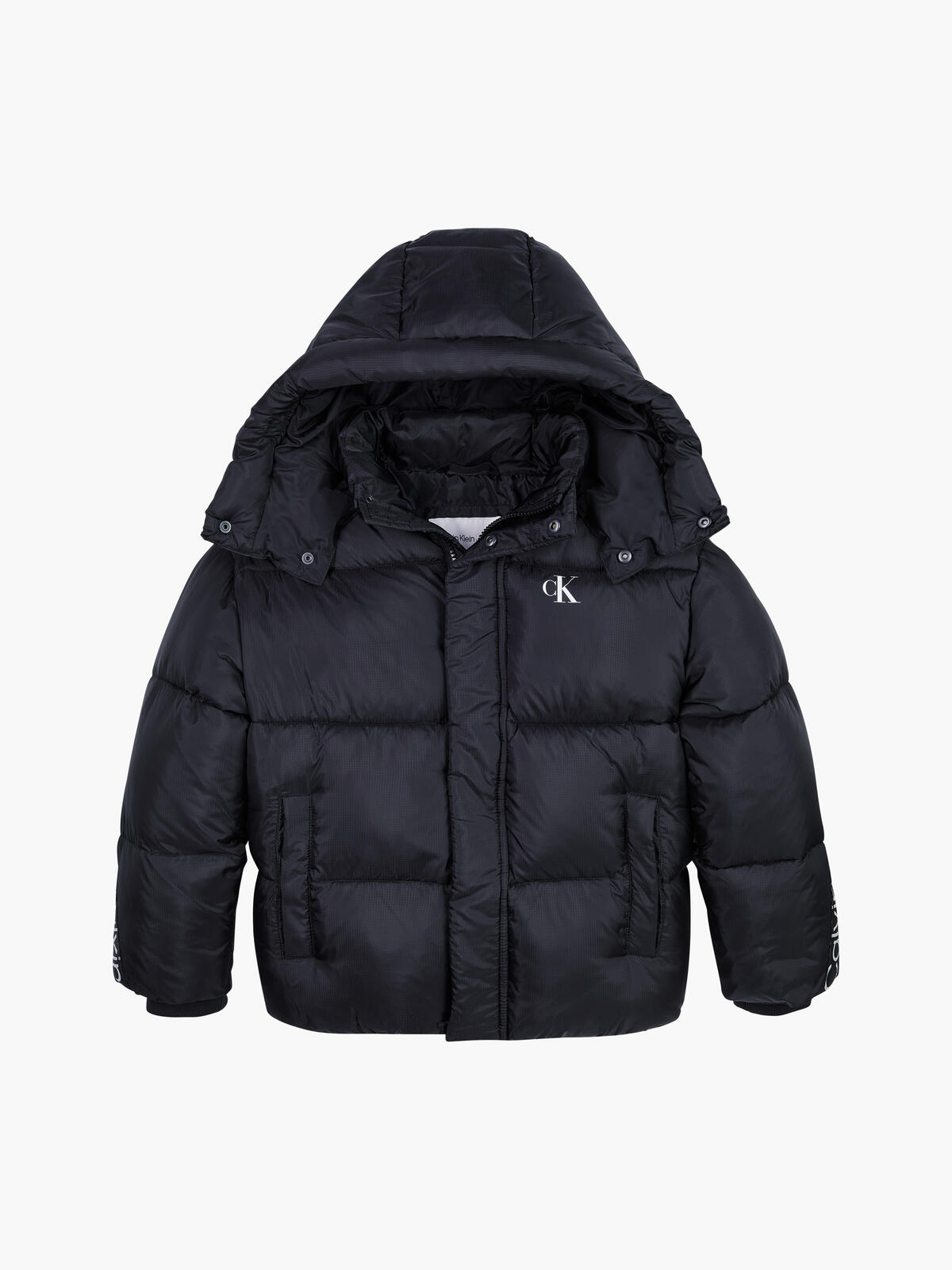 Calvin Klein CKJ LOGO TAPE PUFFER Erkek Siyah Şişme Mont