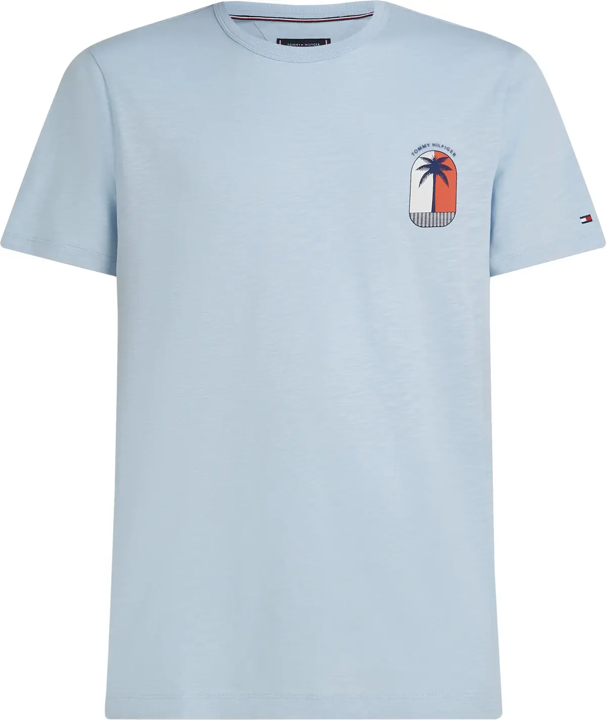 Tommy Hilfiger PALM TREE LABEL TEE Erkek Mavi T-Shirt