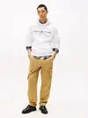 Tommy Hilfiger TOMMY LOGO HOODY, YBR Beyaz Erkek Sweatshirt