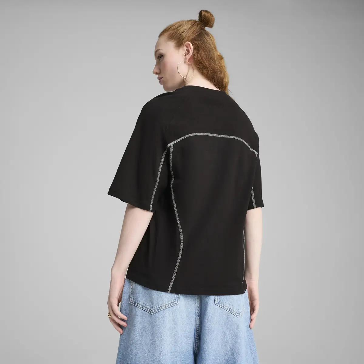 PUMA DARE TO Oversized Tee Siyah Kadın T-Shirt