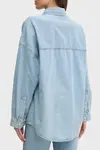 Calvin Klein RELAXED LINEN DENIM SHIRT AARON Mavi Kadın Gömlek Calvin Klein RELAXED LINEN DENIM SHIRT AARON Mavi Kadın Gömlek