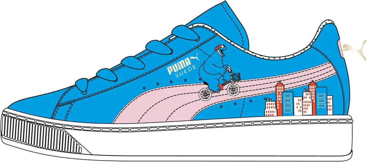Puma Sesame Str 50 Suede Inf Indigo Bunting-V Mavi Çocuk Günlük Spor Ayakkabı