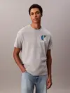 Calvin Klein SS 20S CK BAUHAUS LOGO GRAPHIC T Gri Erkek Tişört