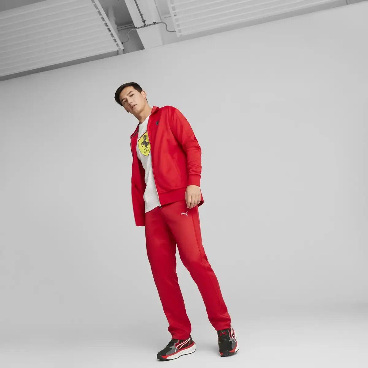 Puma Ferrari Style MT7 Jacket Rosso Kırmızı Erkek/Unisex Fermuarlı Sweatshirt