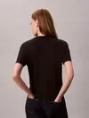 Calvin Klein SS SUPIMA JERSEY EMB Siyah Kadın Tişört