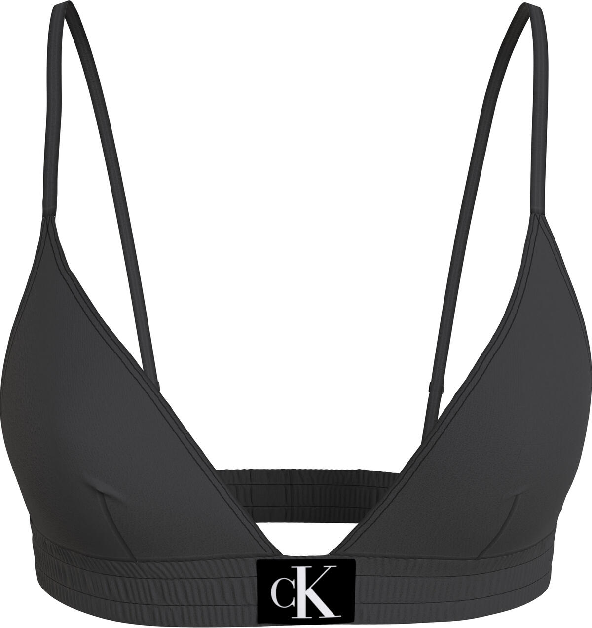 Calvin Klein FIXED TRIANGLE-RP Kadın Siyah Bikini Üstü
