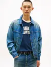 Tommy Hilfiger PLEATED TRUCKER JACK, 1A5 Erkek Mavi Kot Ceket