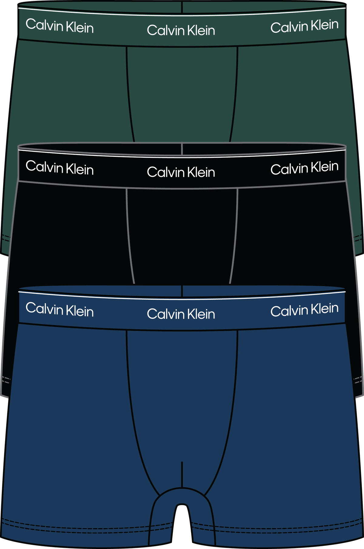 Calvin Klein RELAXED DART TRUNK 3PK Erkek Boxer Calvin Klein RELAXED DART TRUNK 3PK Erkek Boxer