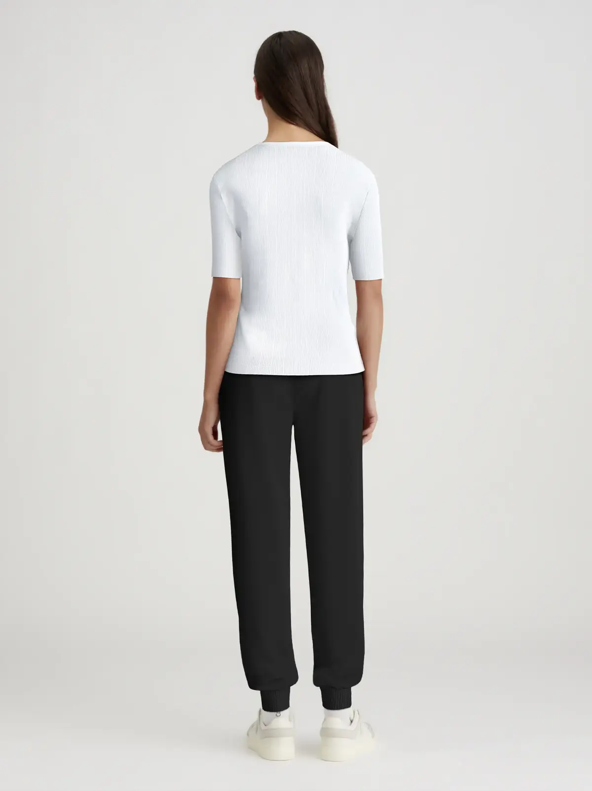 Calvin Klein WOVEN LABEL JOG PANT Kadın Siyah Eşofman Alt